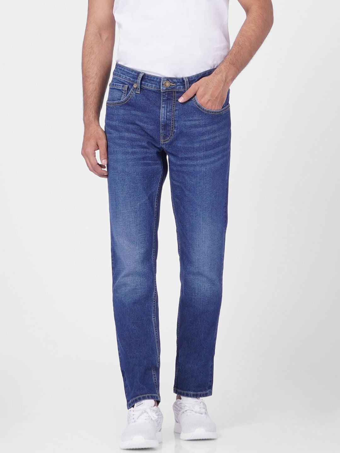 Blue Low Rise Glenn Slim Jeans