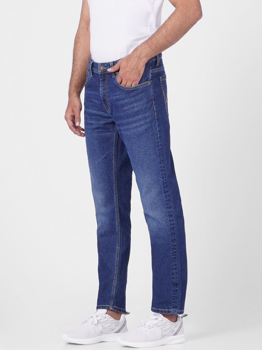 Blue Low Rise Glenn Slim Jeans