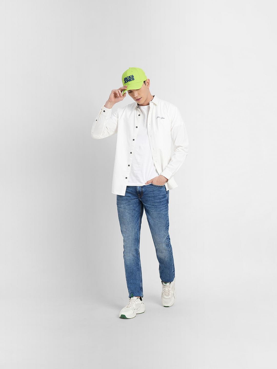 Blue Low Rise Washed Glenn Slim Jeans - 28/30