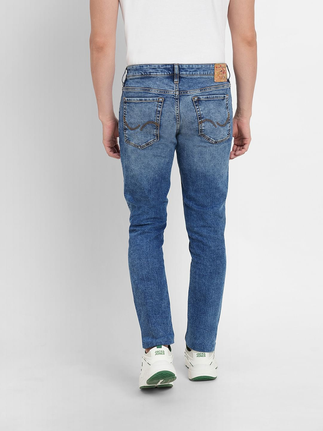 Blue Low Rise Washed Glenn Slim Jeans