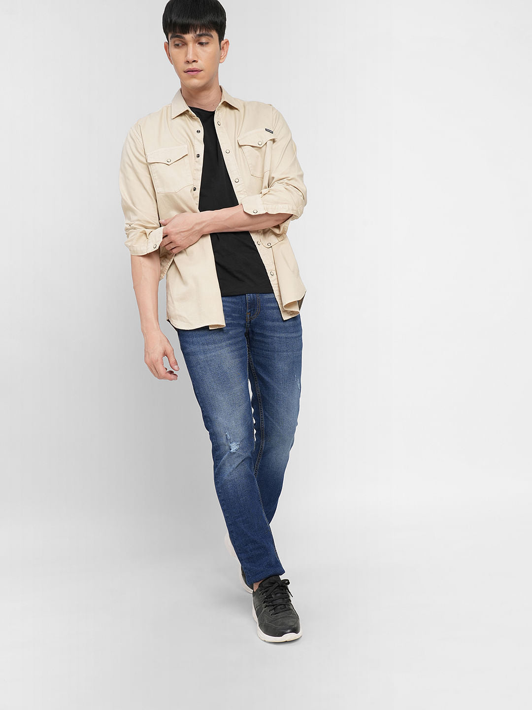 Blue Low Rise Washed Ben Skinny Jeans - 28/30