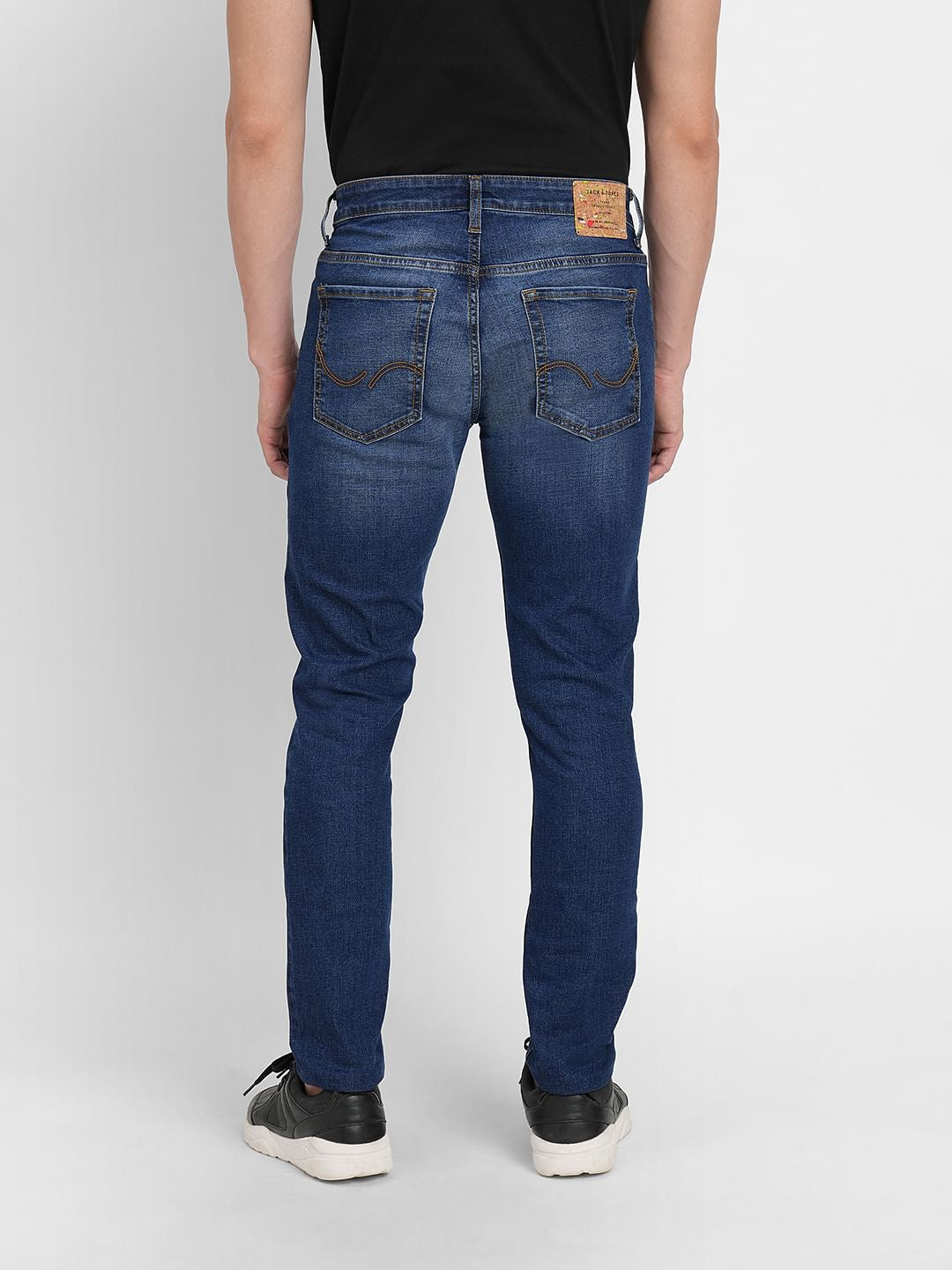 Blue Low Rise Washed Ben Skinny Jeans