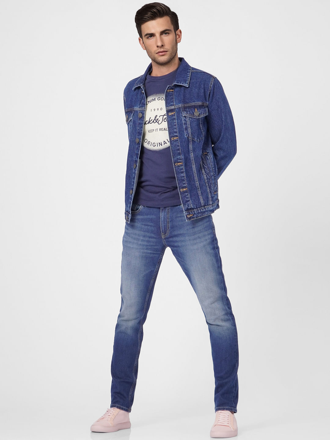 Blue Low Rise Glenn Slim Jeans - 28/30
