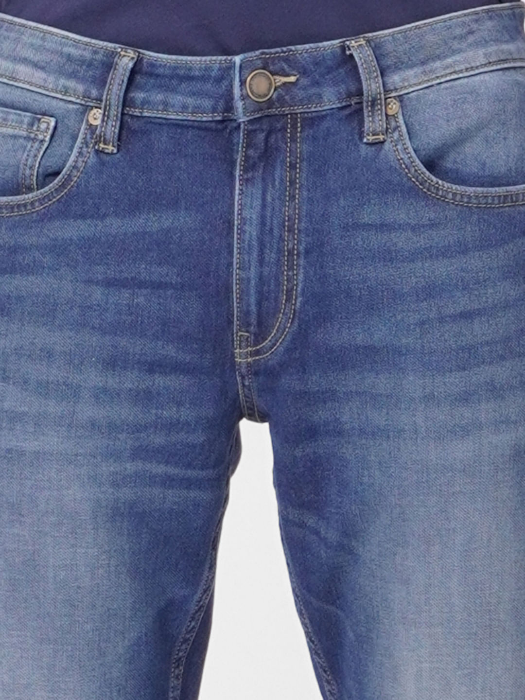 Blue Low Rise Glenn Slim Jeans