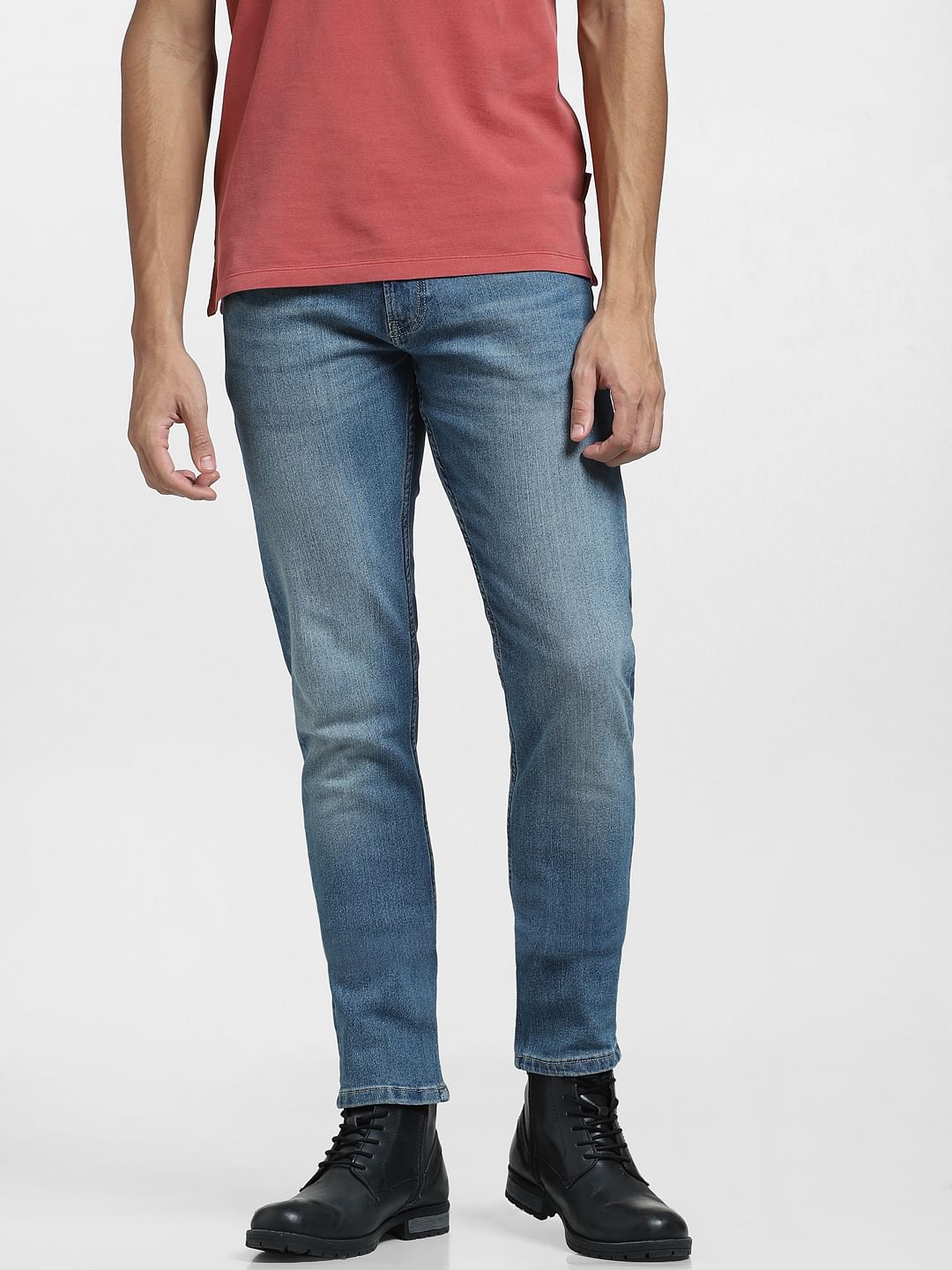 Blue Low Rise Glenn Slim Fit Jeans