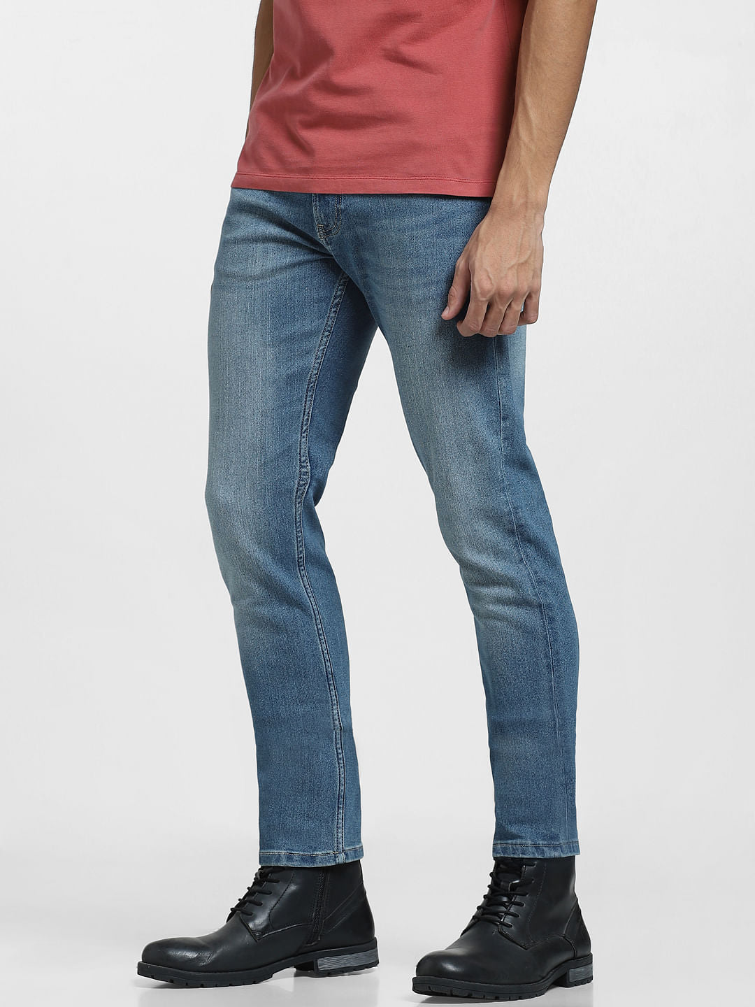 Blue Low Rise Glenn Slim Fit Jeans