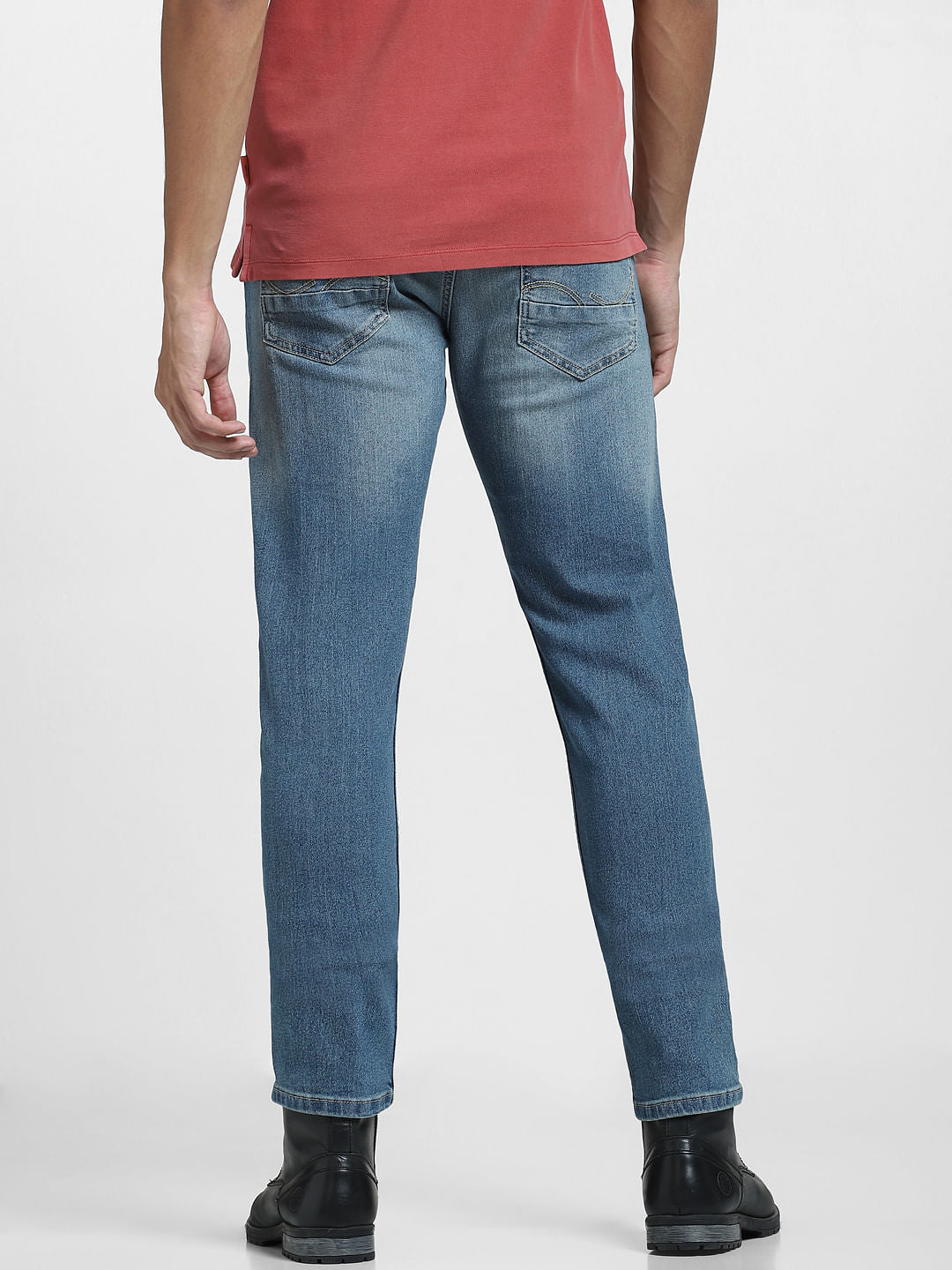 Blue Low Rise Glenn Slim Fit Jeans