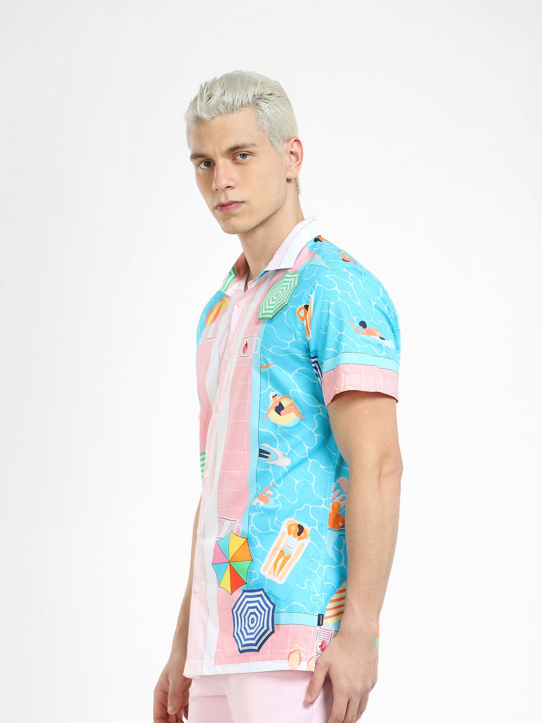 Pink Pool Party Print Shirt