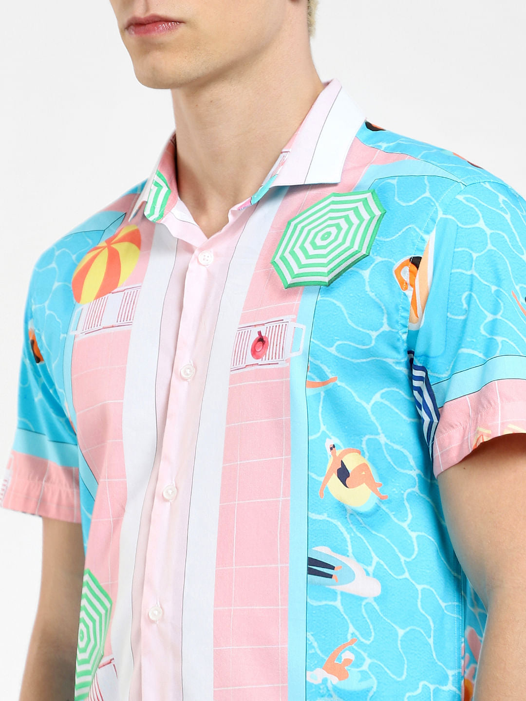 Pink Pool Party Print Shirt