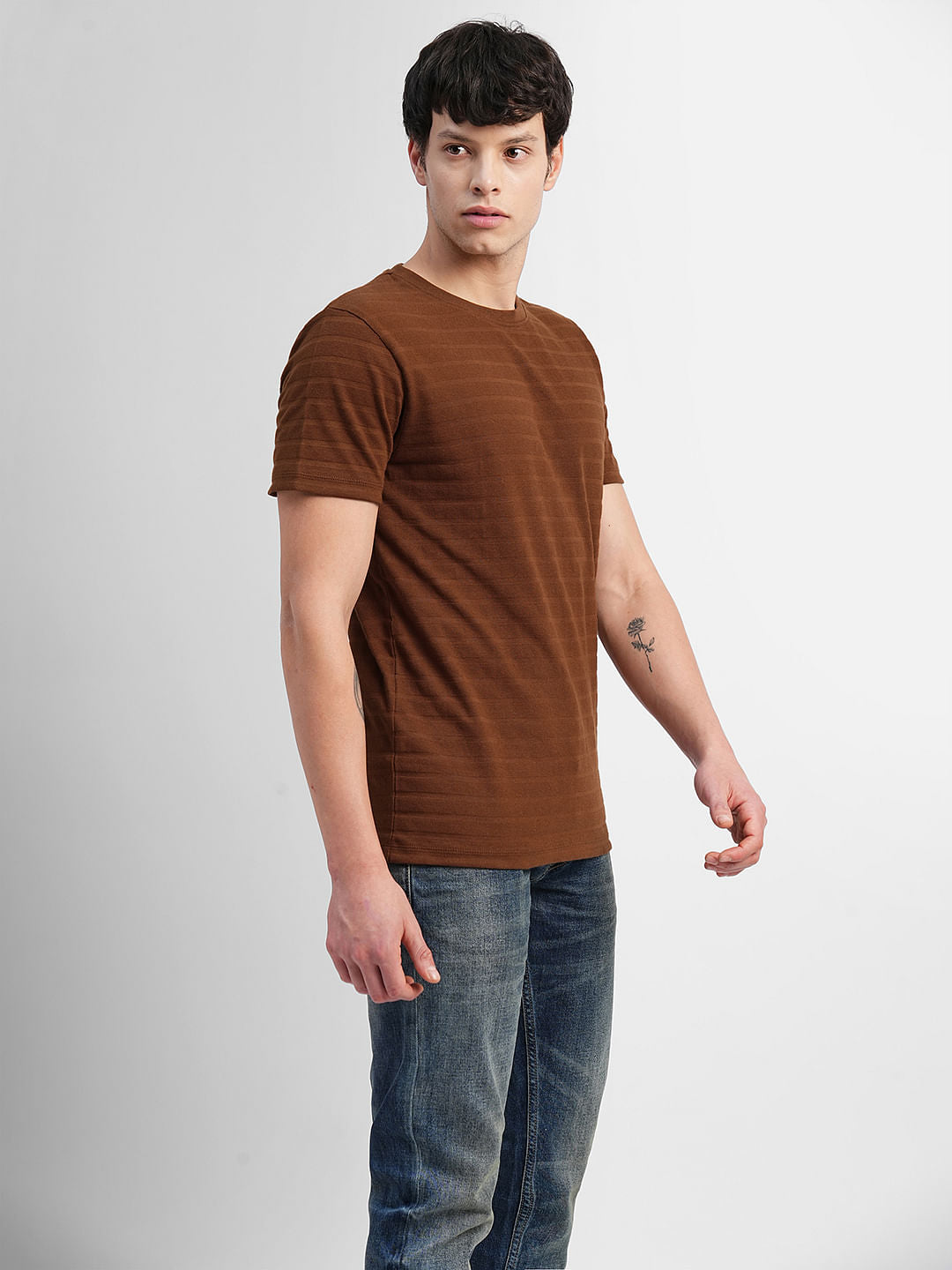 Brown Crew Neck T-shirt