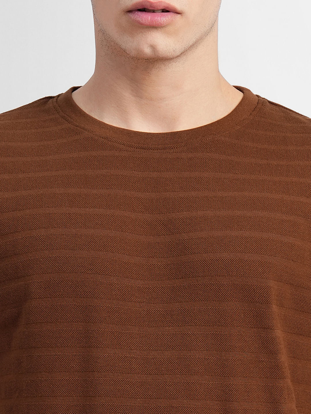 Brown Crew Neck T-shirt