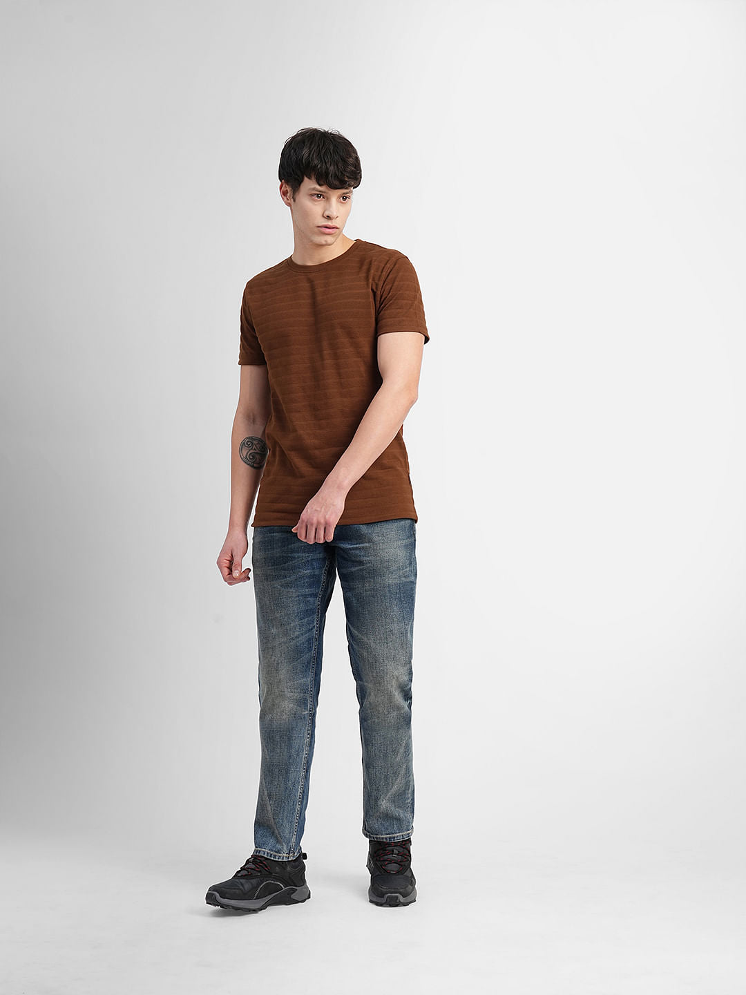 Brown Crew Neck T-shirt