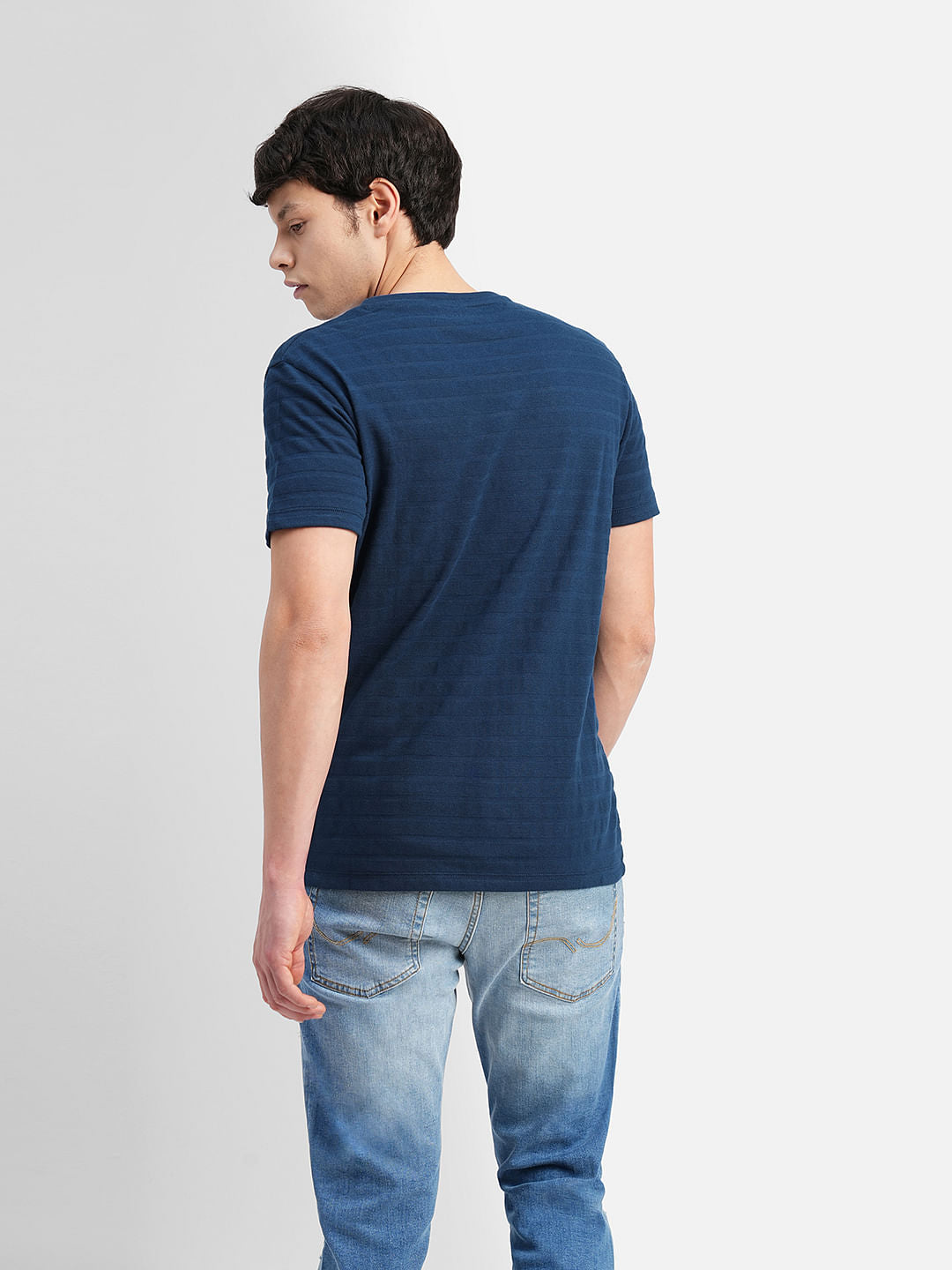 Blue Crew Neck T-shirt