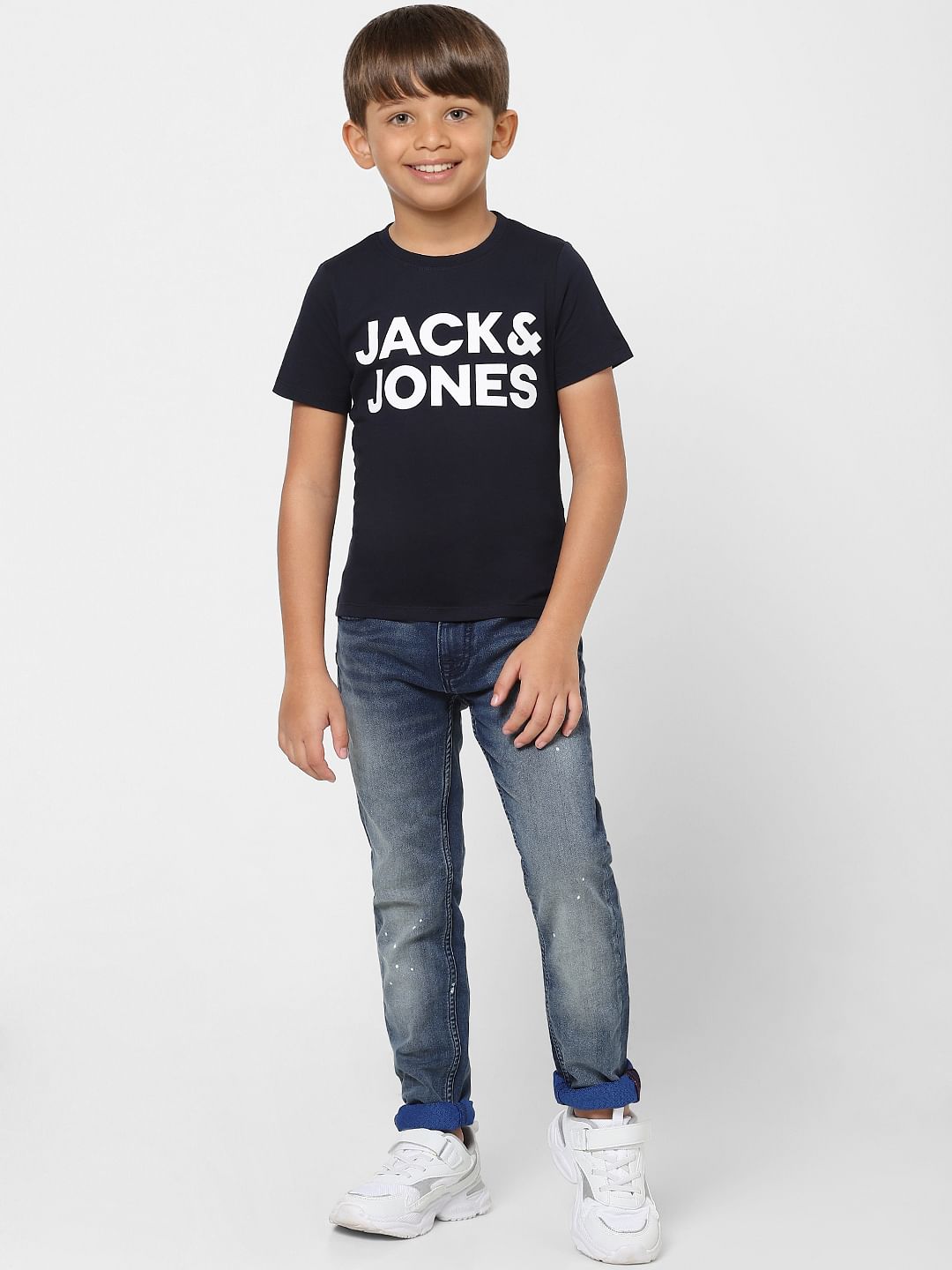 Boys Blue Mid Rise Glenn Slim Fit Jeans - 4/5Y