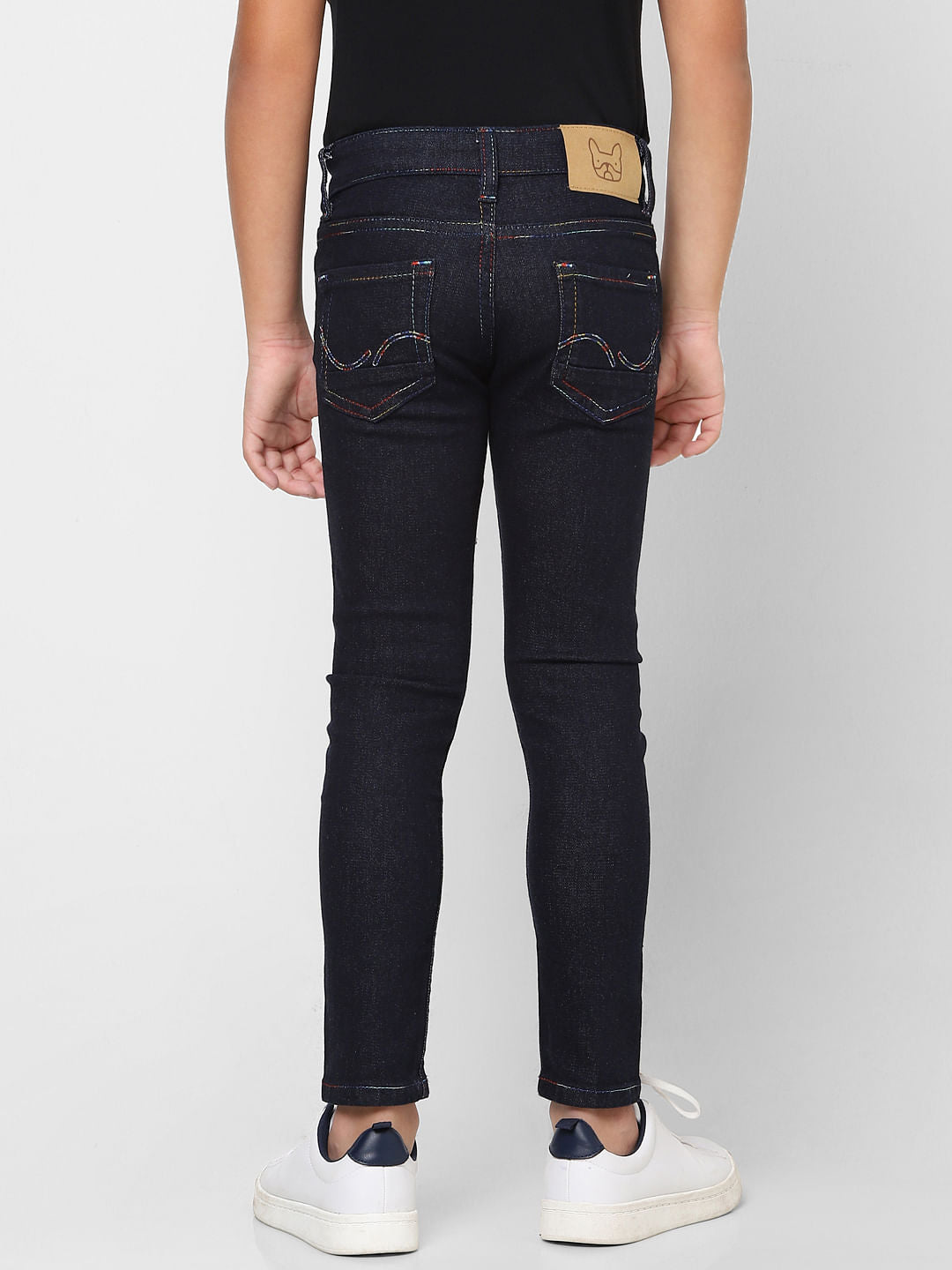 BOYS Blue Mid Rise Clark Straight Fit Jeans