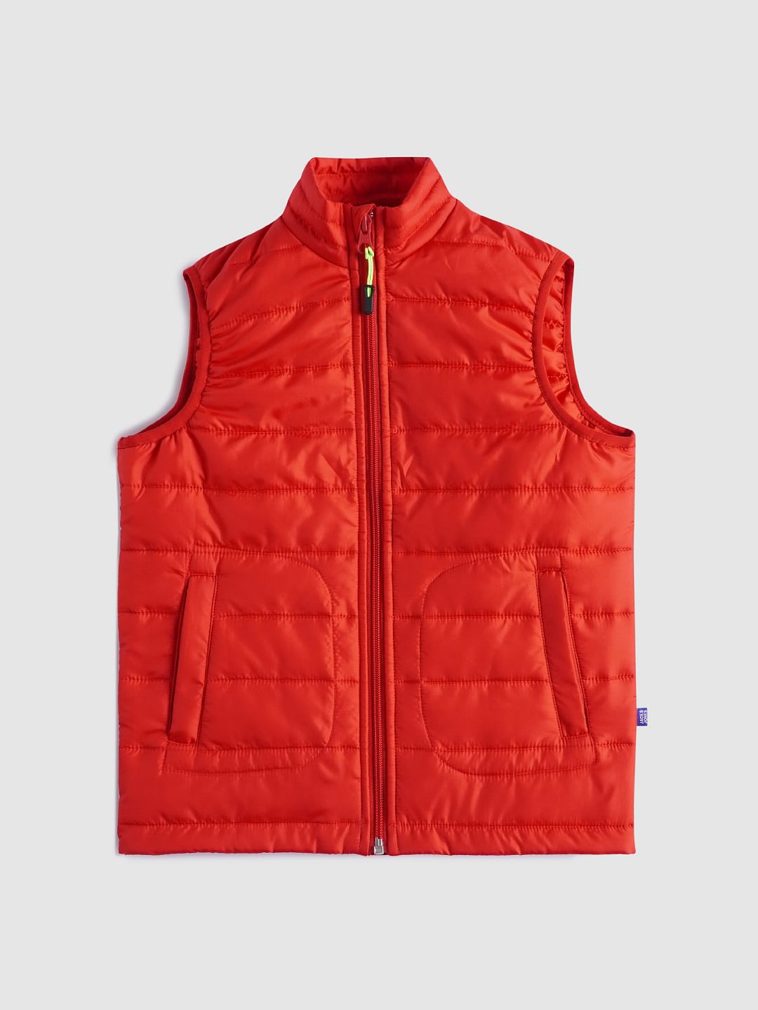 BOYS Red Sleeveless Puffer Winter Jacket