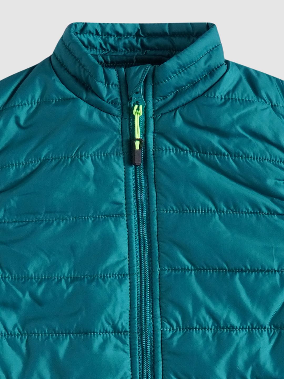 BOYS Green Sleeveless Puffer Winter Jacket