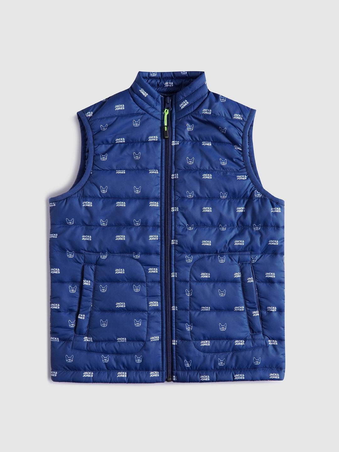 BOYS Blue Sleeveless Puffer Winter Jacket - 4/5Y