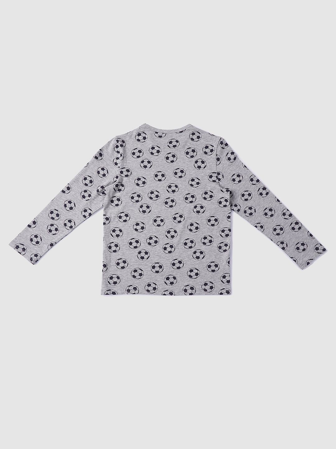 Boys Grey Football Print Sleepwear Set