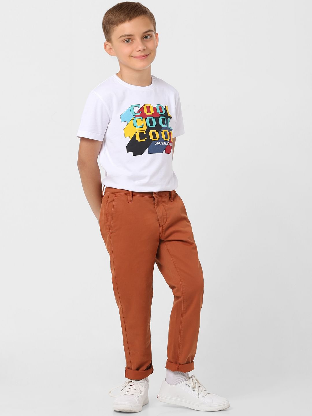 Boys Red Chinos - 4/5Y