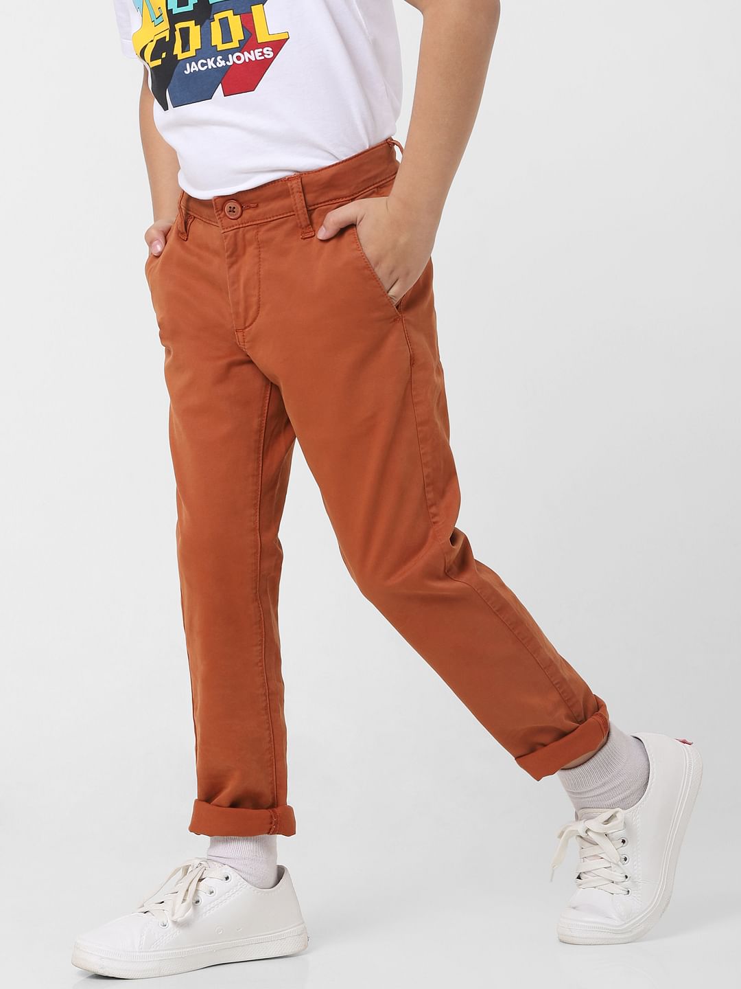 Boys Red Chinos