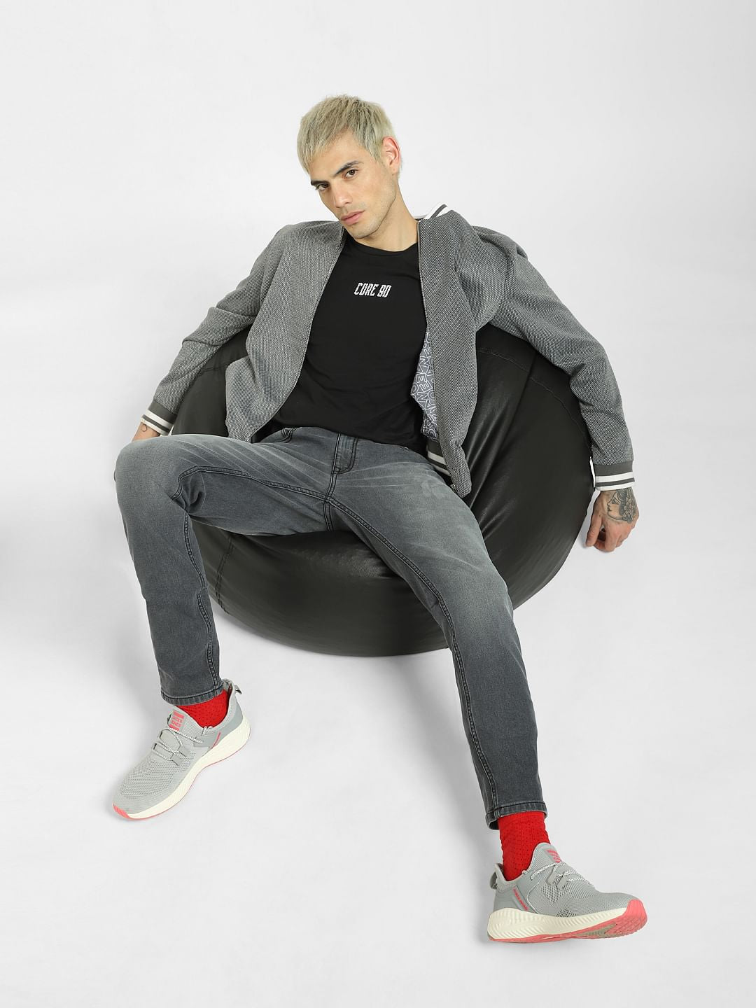 Grey Low Rise Ben Skinny Jeans - 28/30