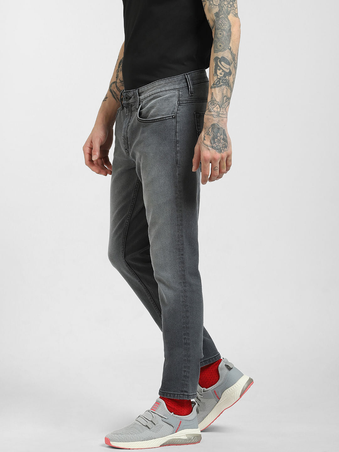 Grey Low Rise Ben Skinny Jeans