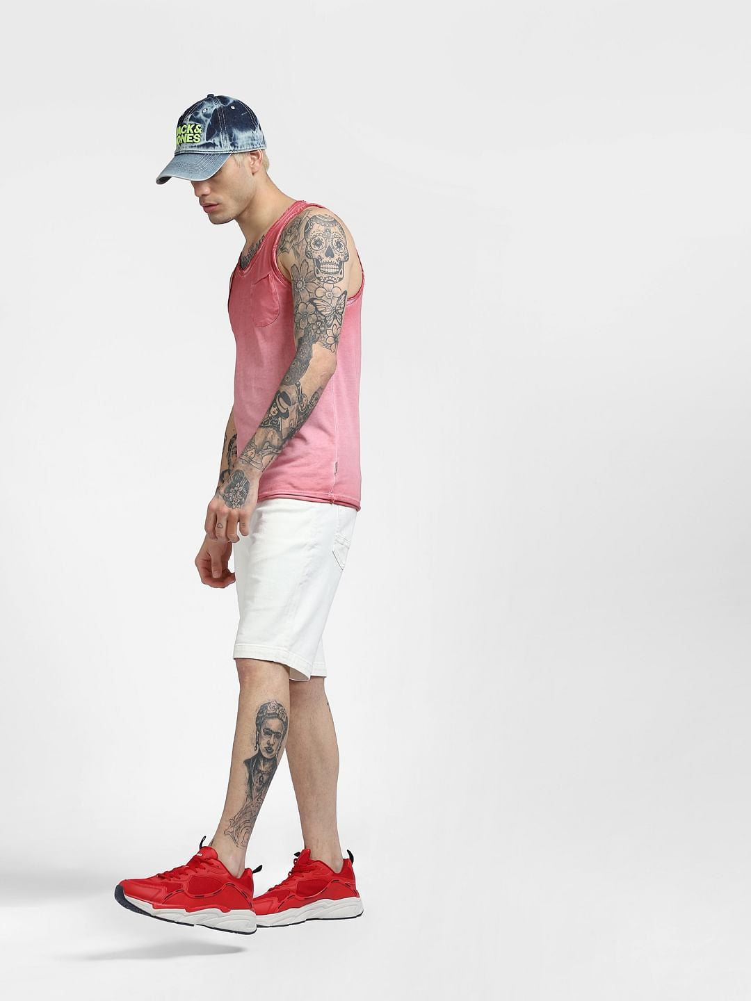 White Low Rise Denim Shorts