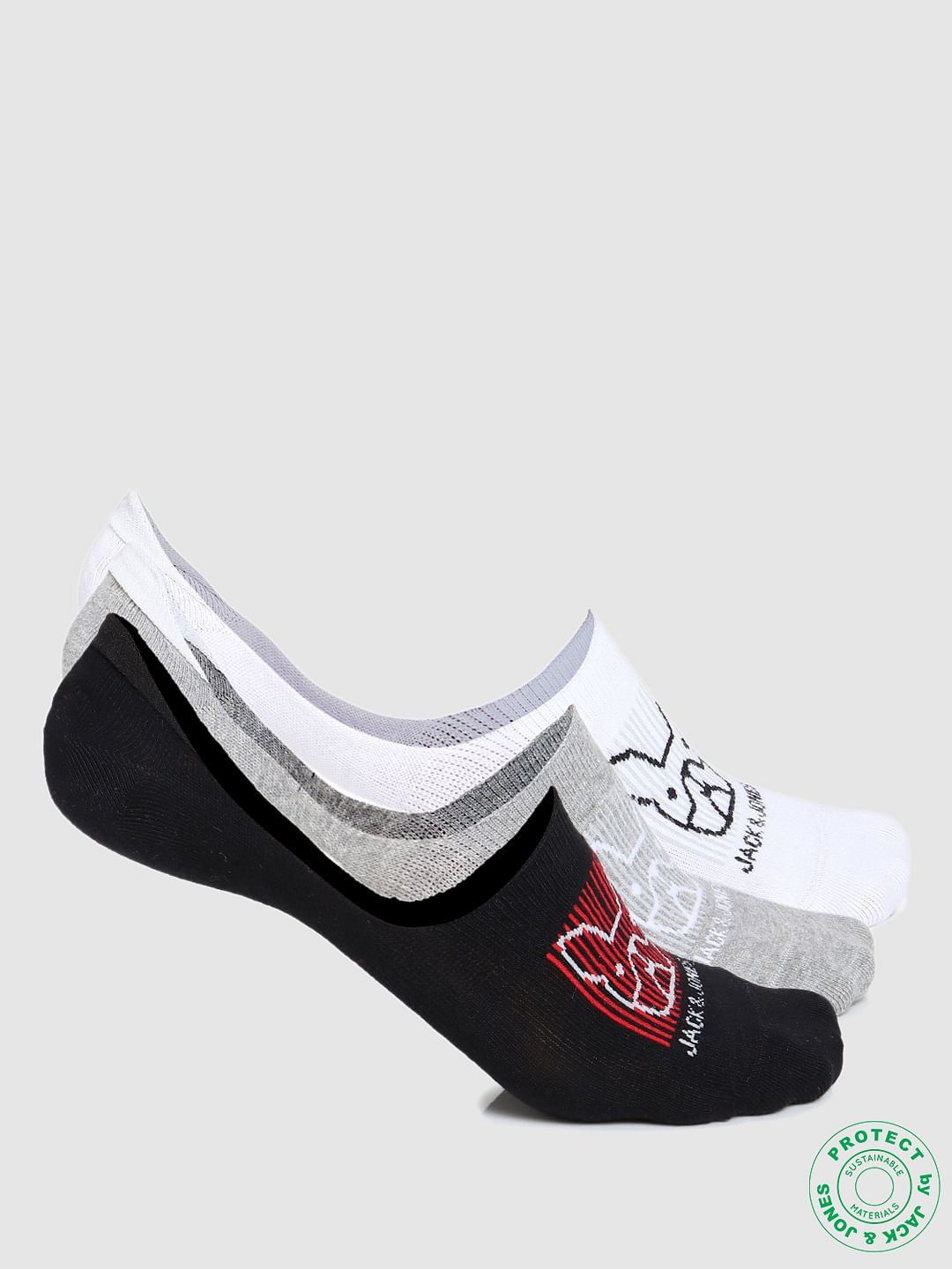 Pack Of 3 Logo Print Footies - Multi-Coloured