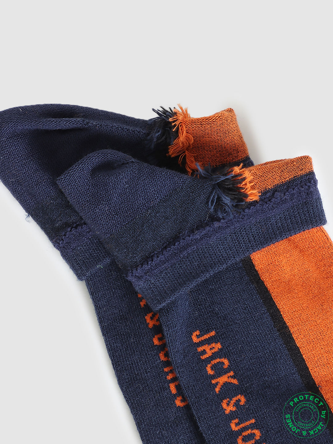 Blue Colourblocked Socks