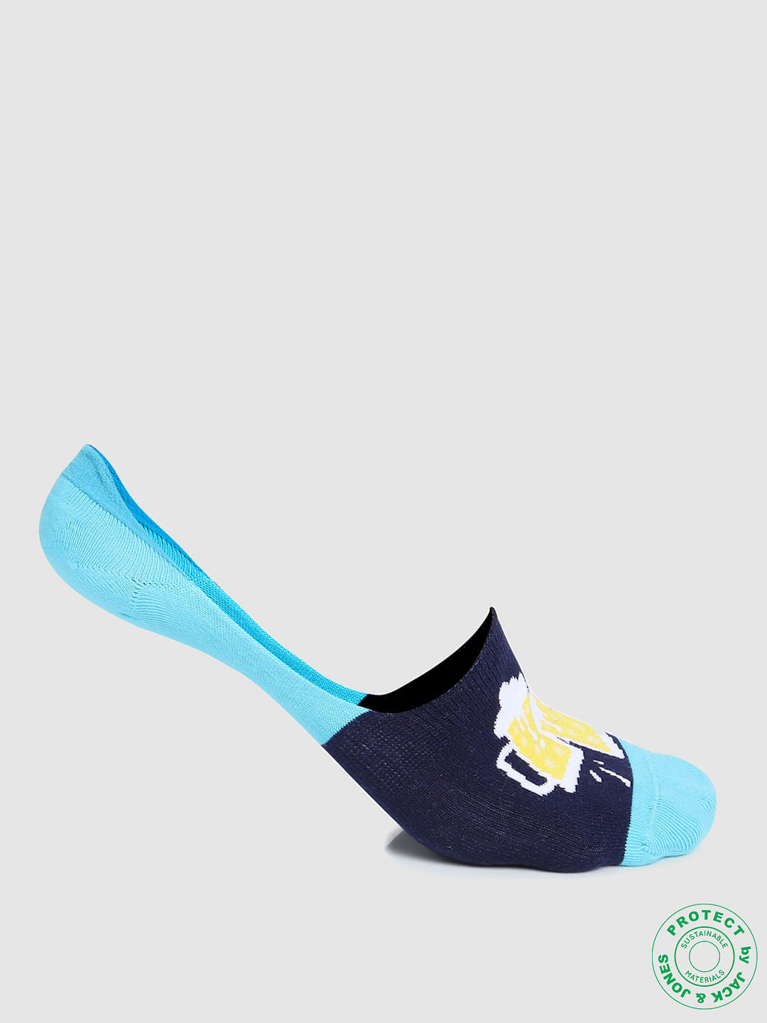Blue Graphic Print Footies - ONE