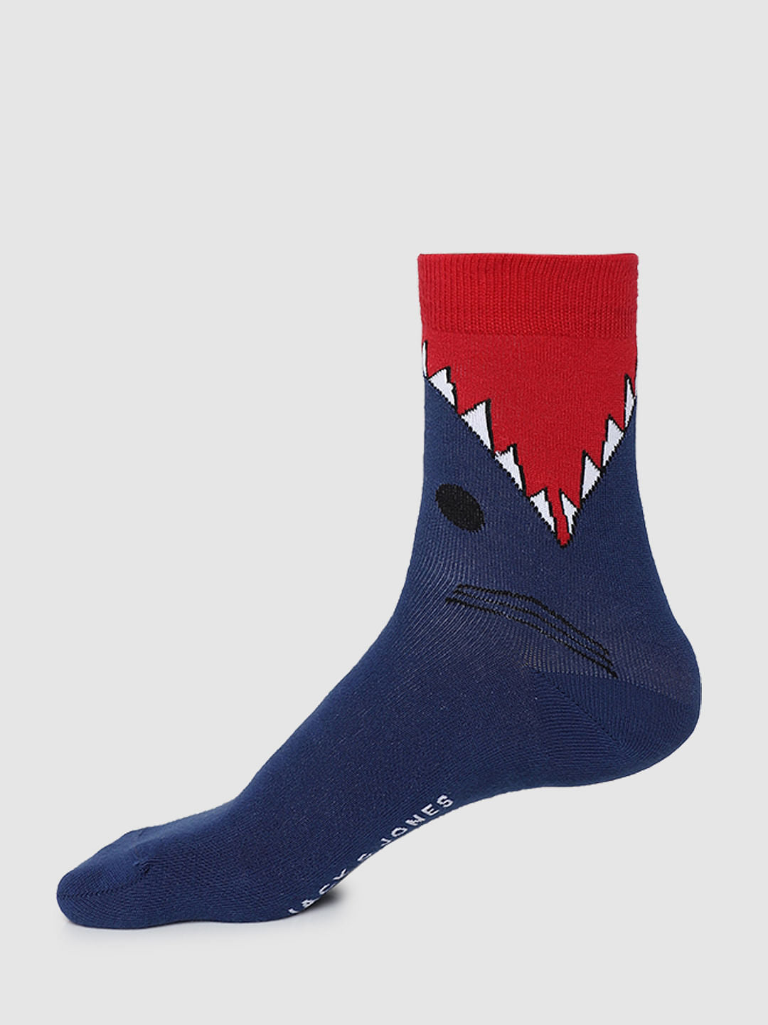 Blue Graphic Print Socks