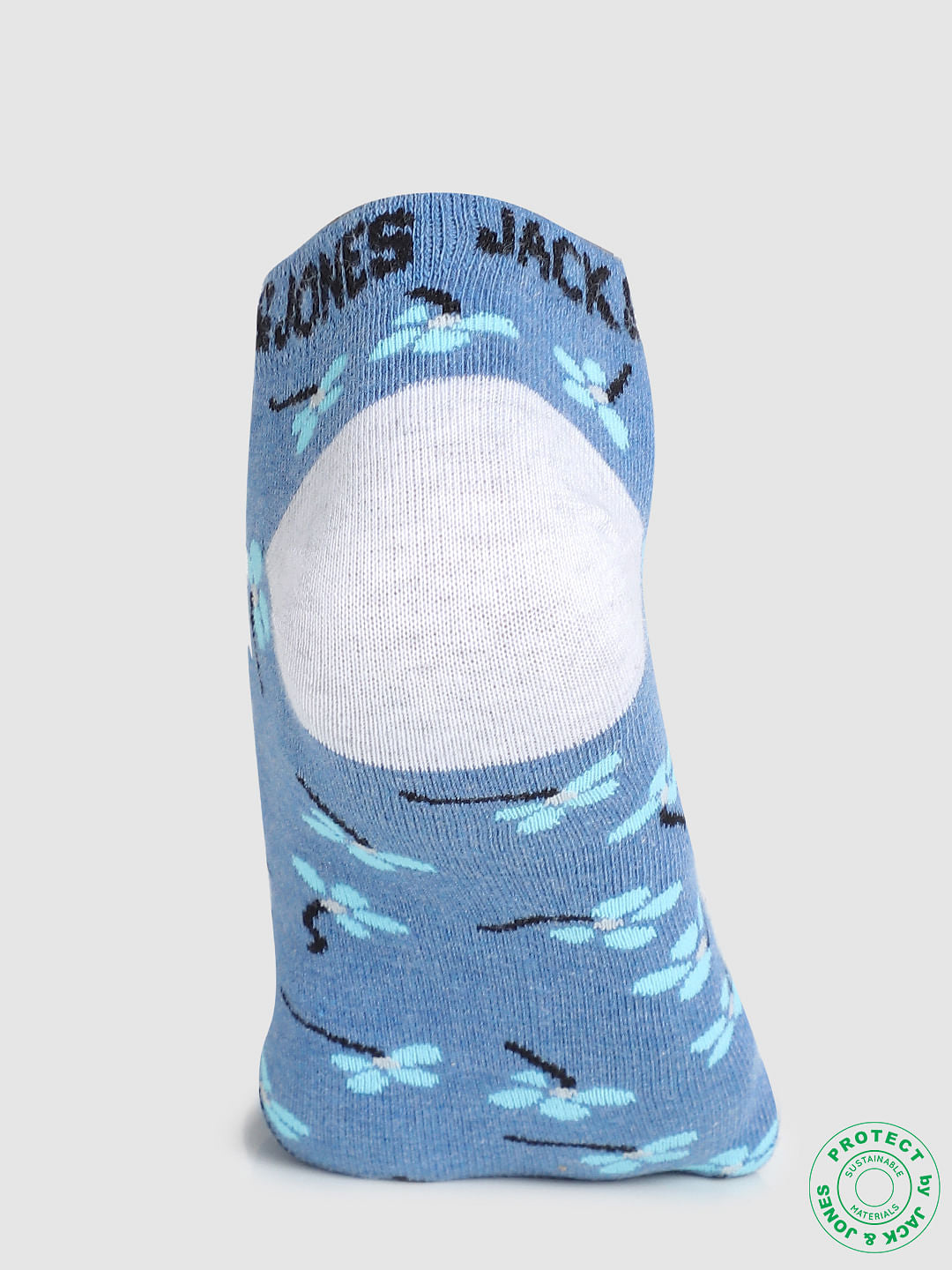 Blue Floral Ankle Socks