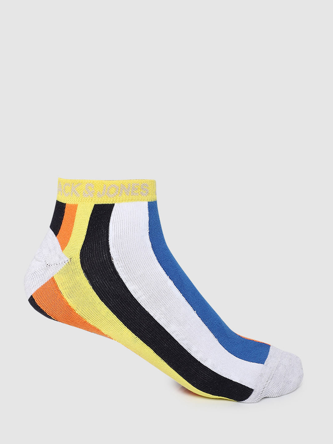 Multi-coloured Striped Ankle Socks - ONE