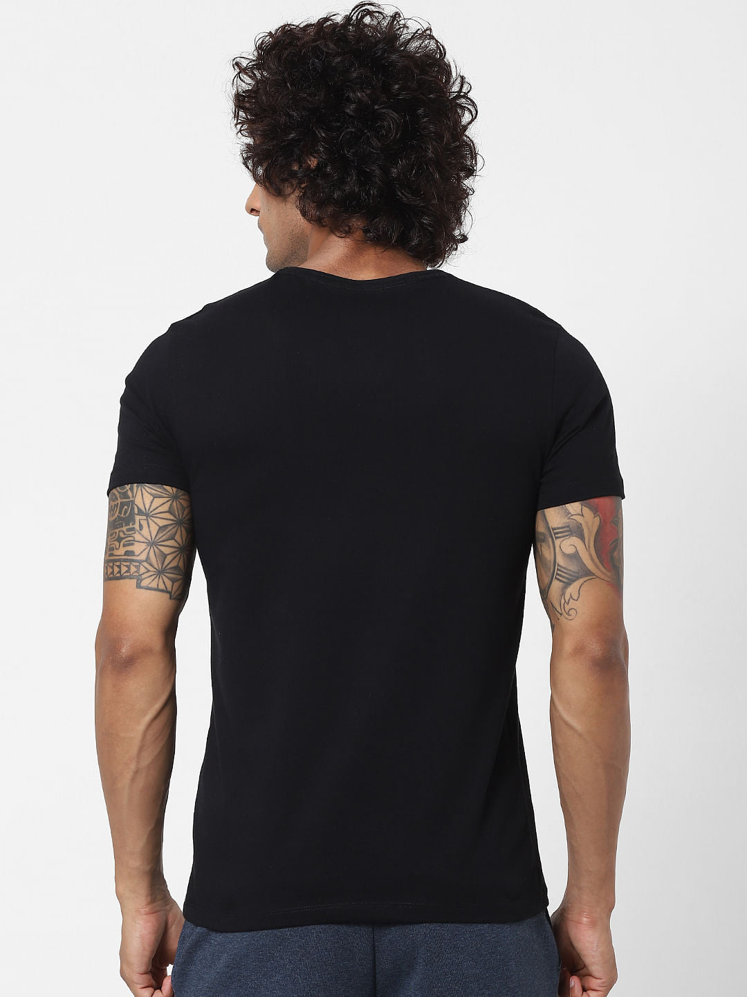 Pink & Black Crew Neck Tshirts - Pack of 2