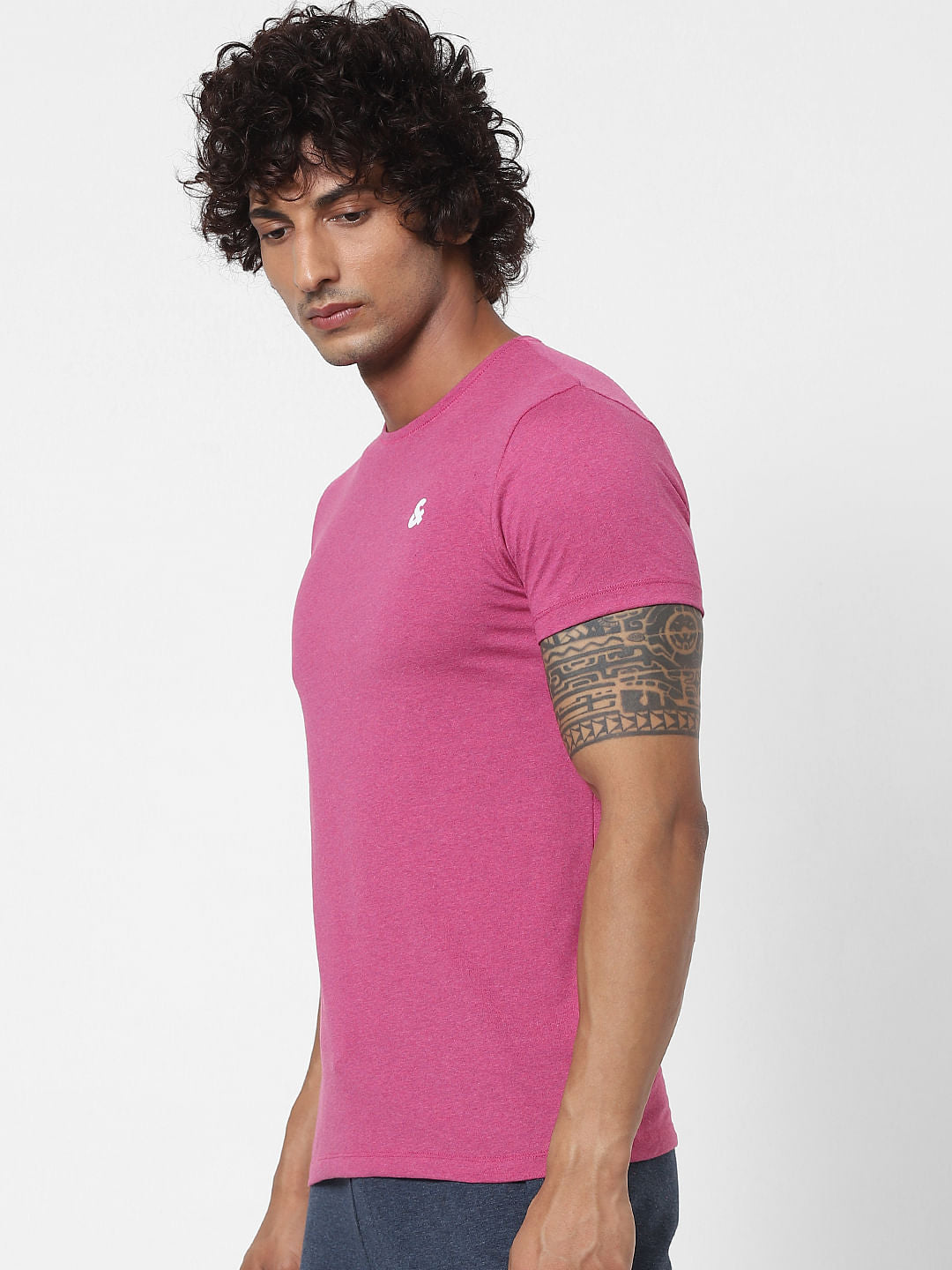 Pink & Black Crew Neck Tshirts - Pack of 2