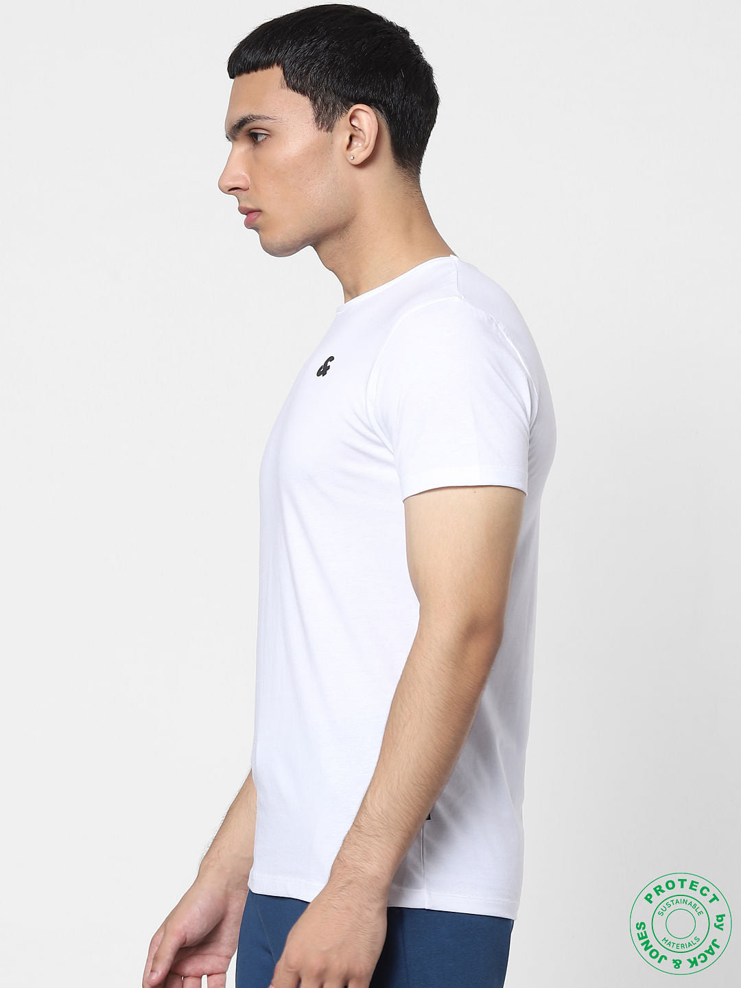 White & Red Crew Neck T-shirts - Pack of 2