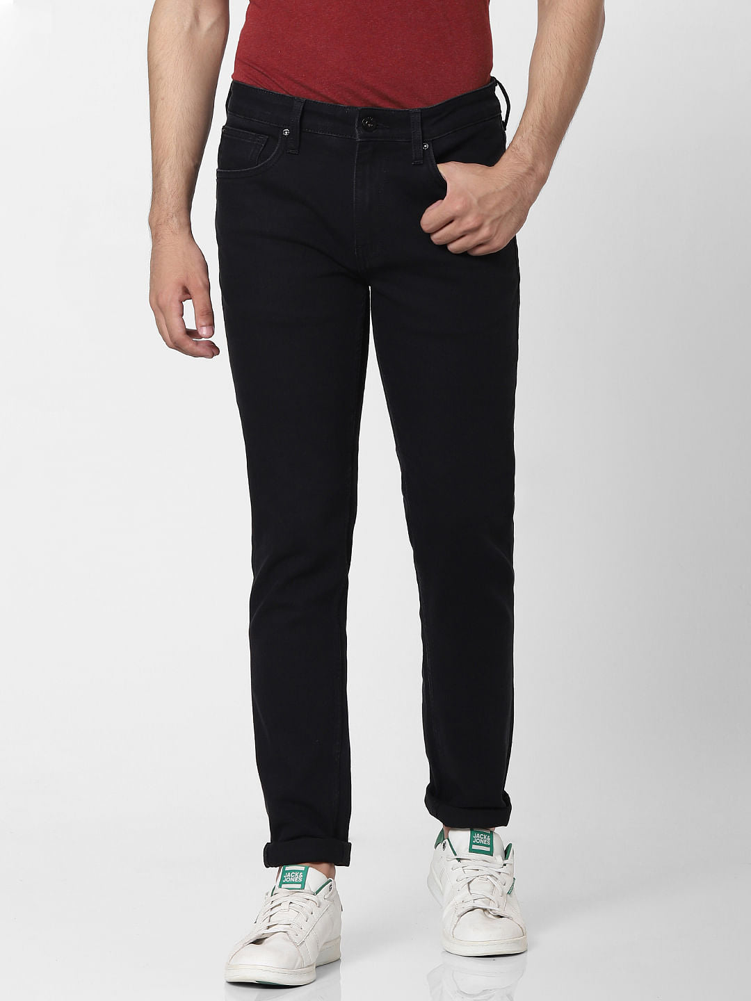 Black Low Rise Ben Skinny Fit Jeans