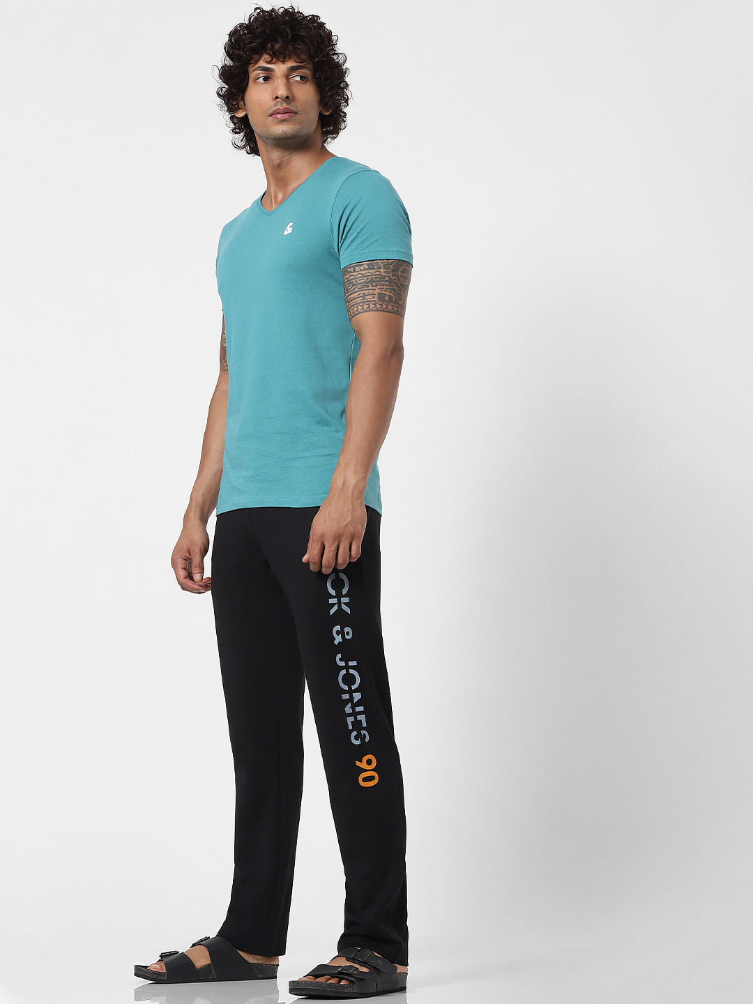 Black Mid Rise Logo Print Sweatpants - S