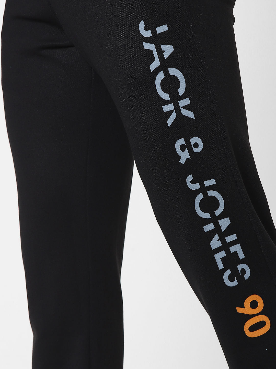 Black Mid Rise Logo Print Sweatpants