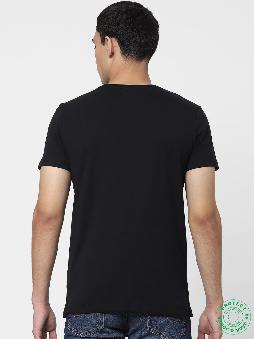 Black Logo Print Crew Neck T-shirt