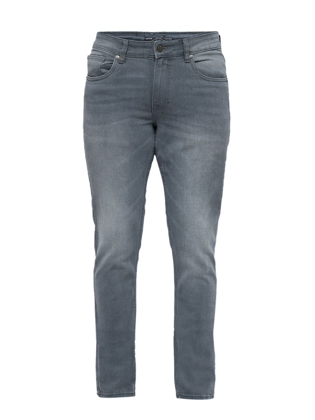 PRODUKT by JACK&JONES Light Grey Mid Rise Washed Slim Fit Jeans