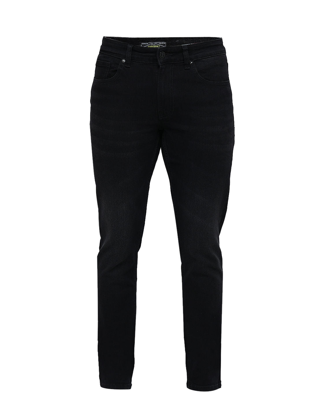 PRODUKT by JACK&JONES Black Mid Rise Slim Fit Jeans