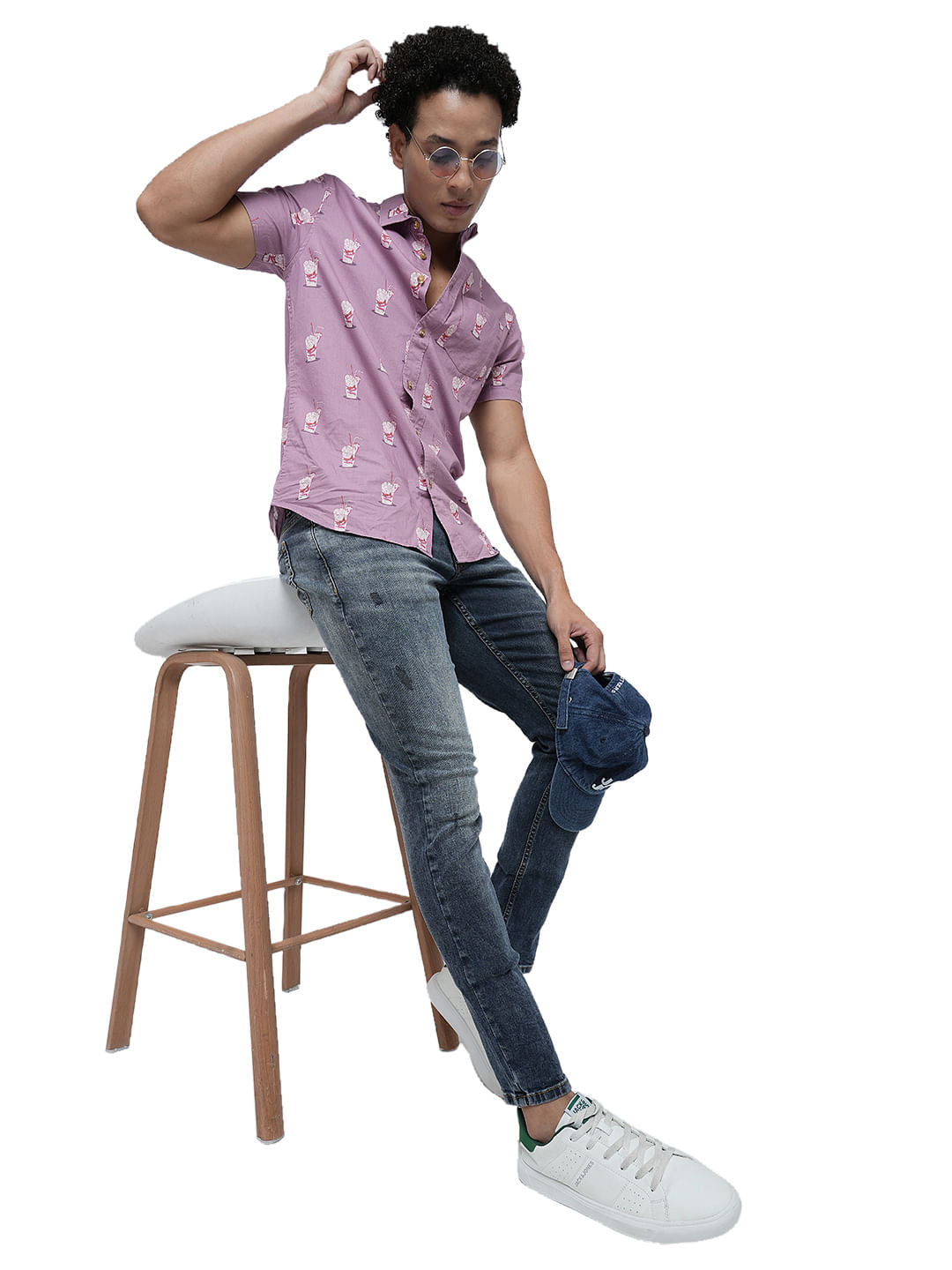 PRODUKT by JACK&JONES Blue Mid Rise Washed Slim Fit Jeans - 28