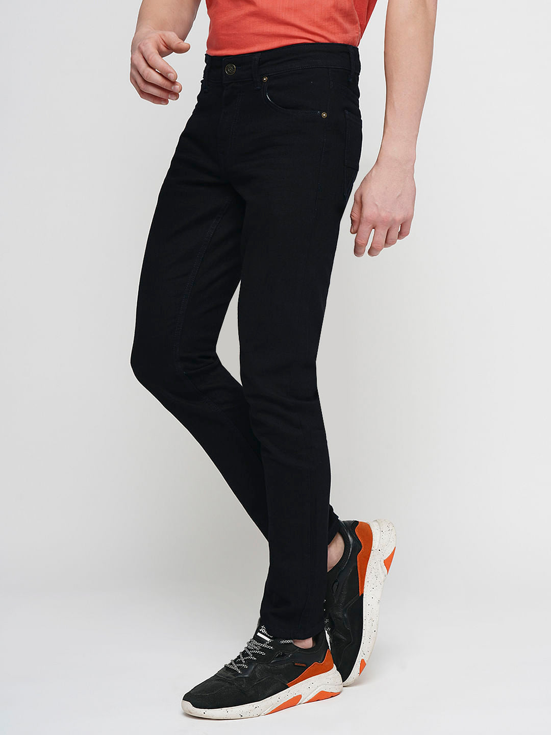PRODUKT by JACK&JONES Dark Blue Mid Rise Slim Fit Jeans