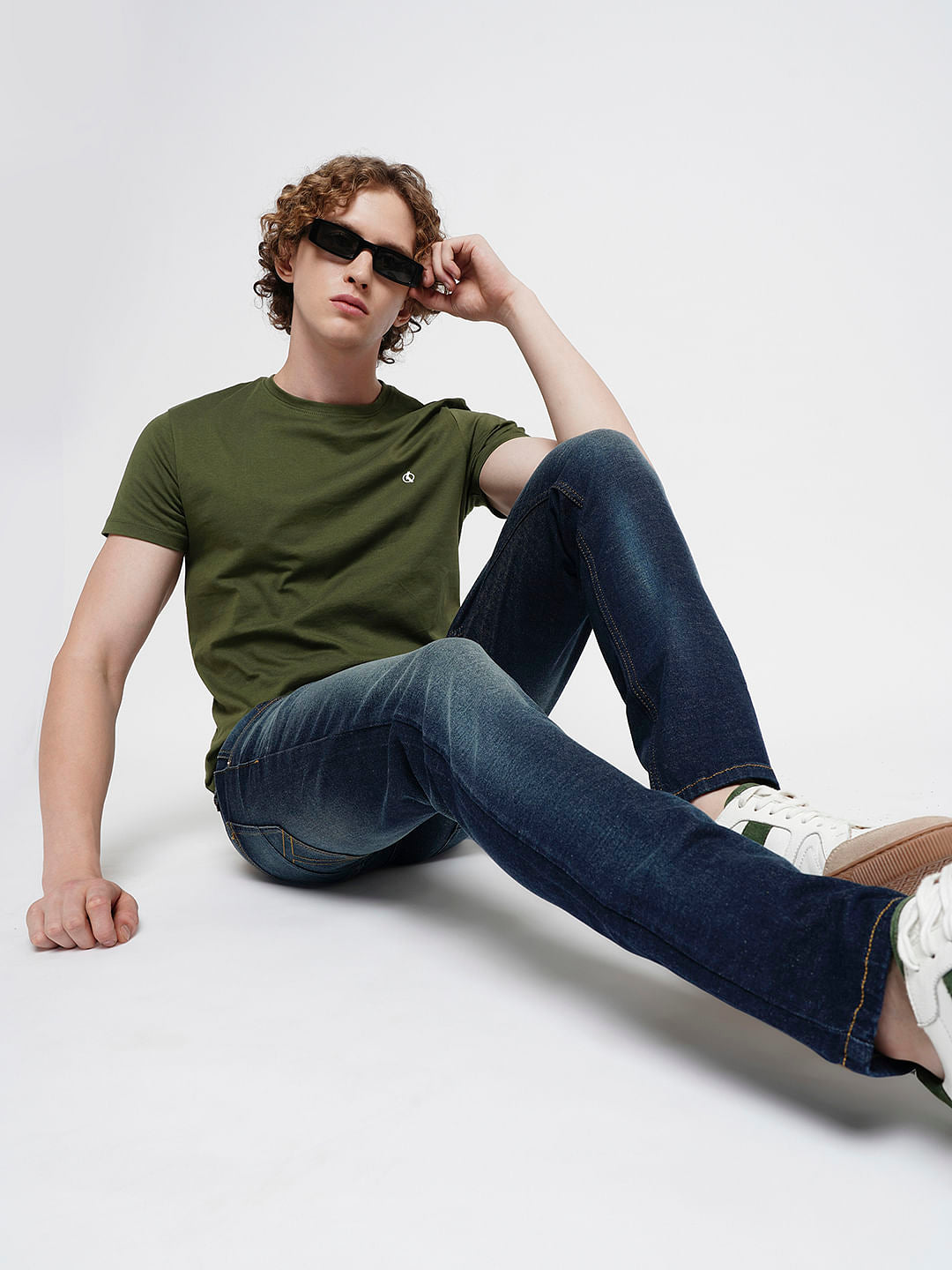 PRODUKT by JACK&JONES Blue Mid Rise Washed Slim Fit Jeans - 28
