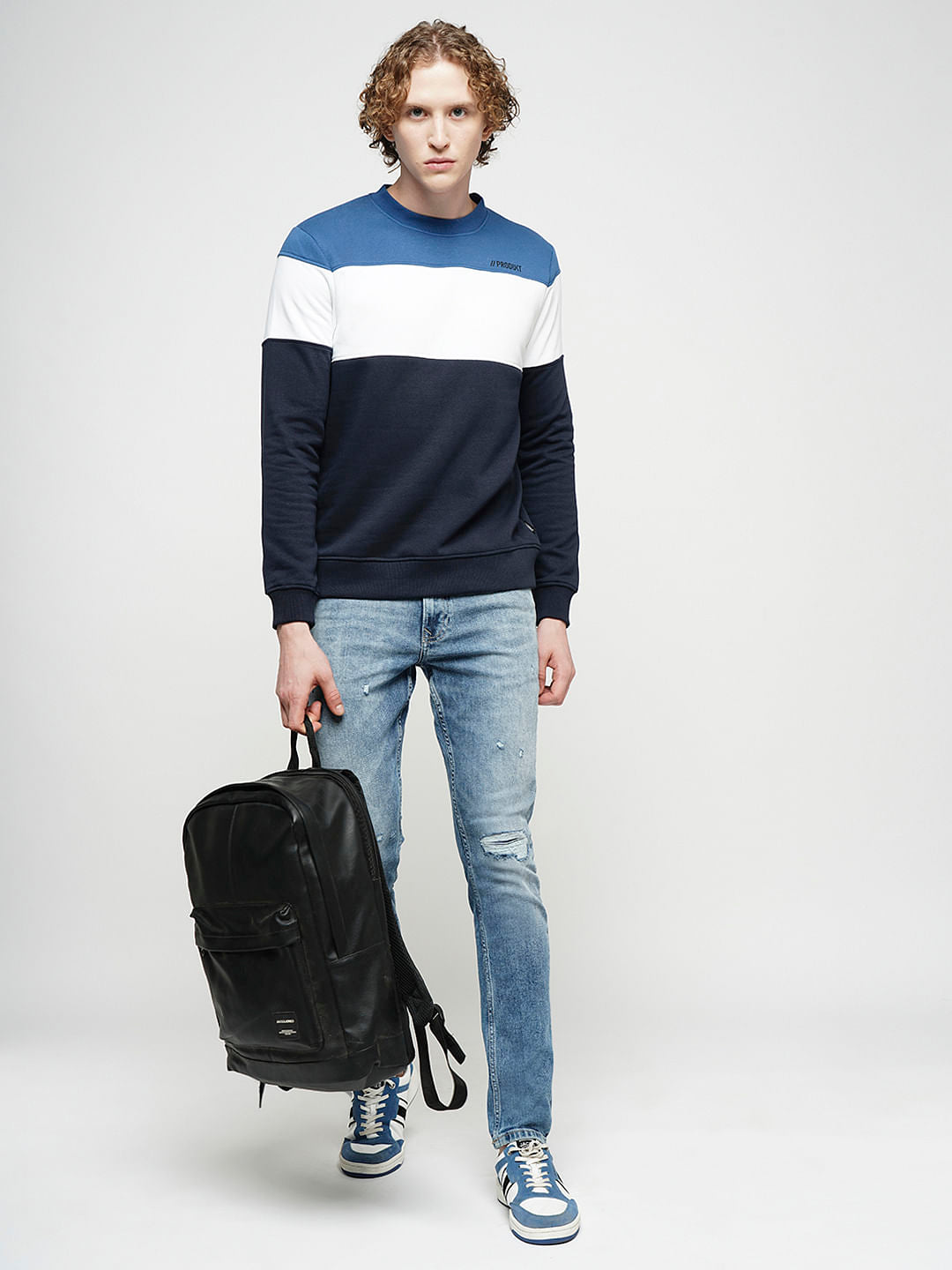 PRODUKT by JACK&JONES Light Blue Mid Rise Washed Slim Fit Jeans