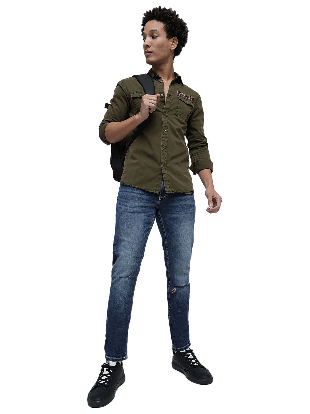 PRODUKT by JACK&JONES Blue Mid Rise Washed Slim Fit Jeans - 28