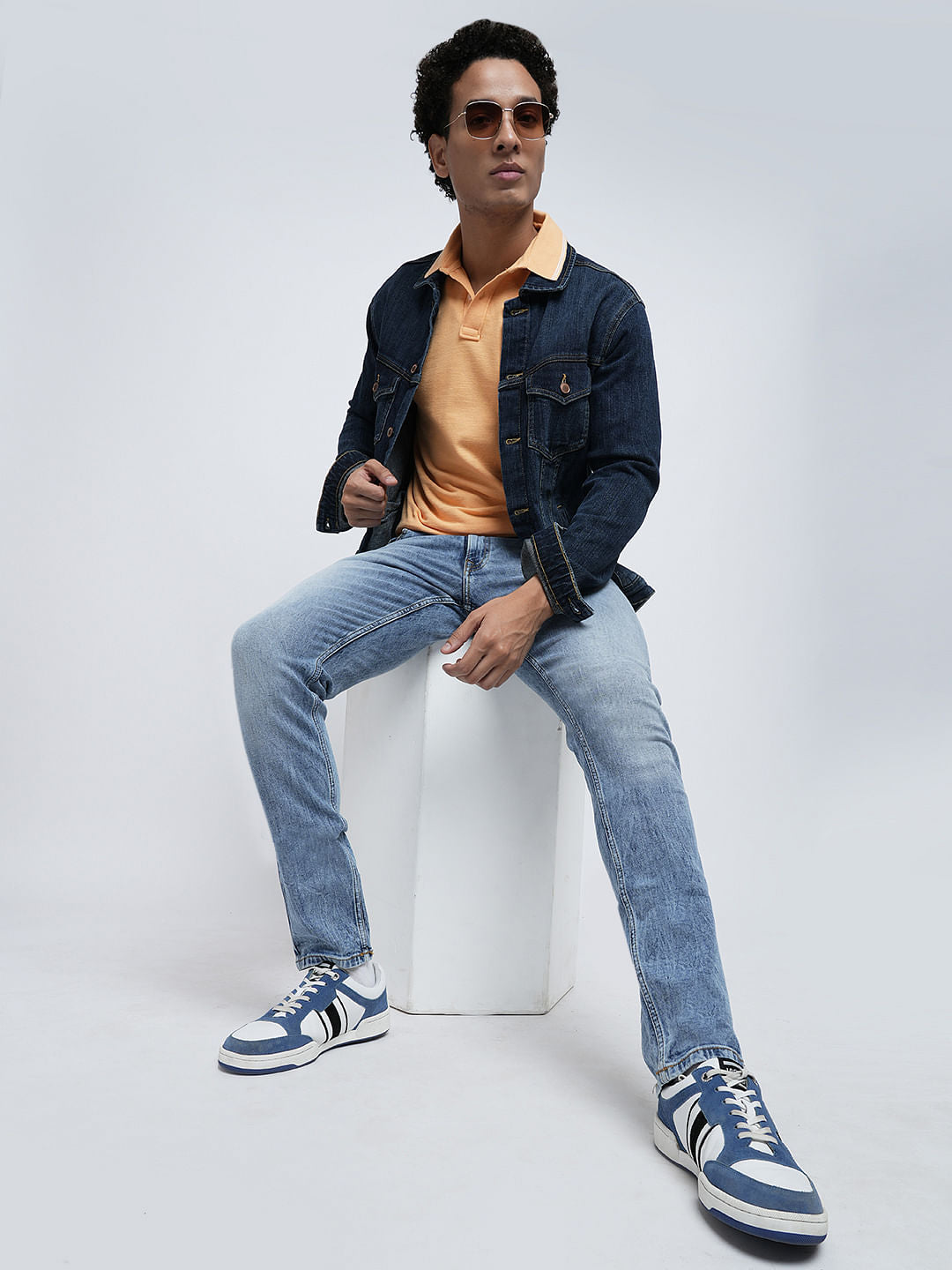 PRODUKT by JACK&JONES Light Blue Mid Rise Washed Slim Fit Jeans - 28