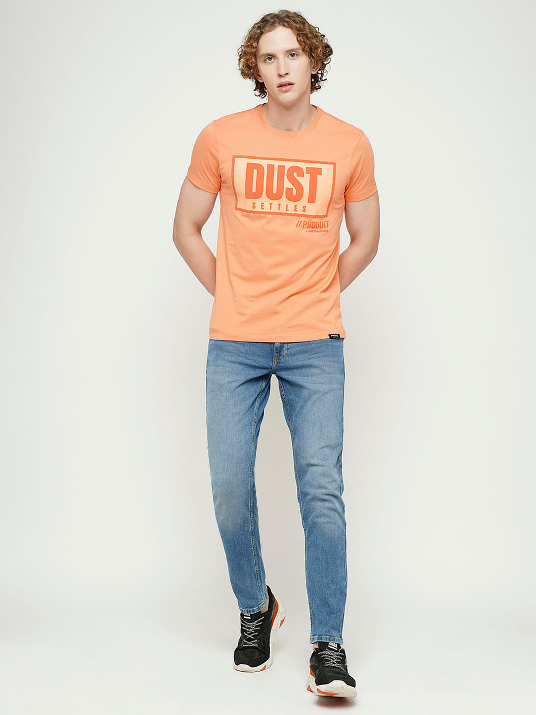 PRODUKT by JACK&JONES Light Blue Mid Rise Washed Slim Fit Jeans